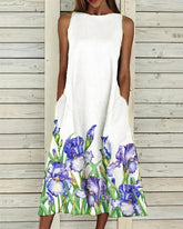 Big A Flower Pocket Dress